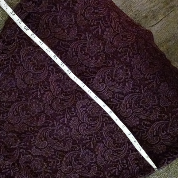 💜Lauren Ralph Lauren💜 - Plum Lace Overlay S/S Cocktail Dress - Picture 12 of 13